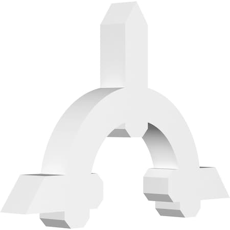 Ekena Millwork Ericson Architectural Grade PVC Gable Bracket, 36"W x 24"H x 4"D x 4"F, 16/12 Pitch GBP036X24X0404ERI00